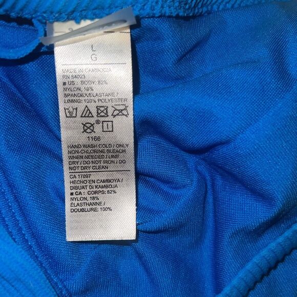 ✨Old Navy Textured Bralette Swim Blue Sz Large Top✨ - Picture 6 of 6